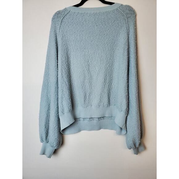 Free People Small Top Boucle My Friend Balloon Sleeve Oversized Pullover - Picture 7 of 11